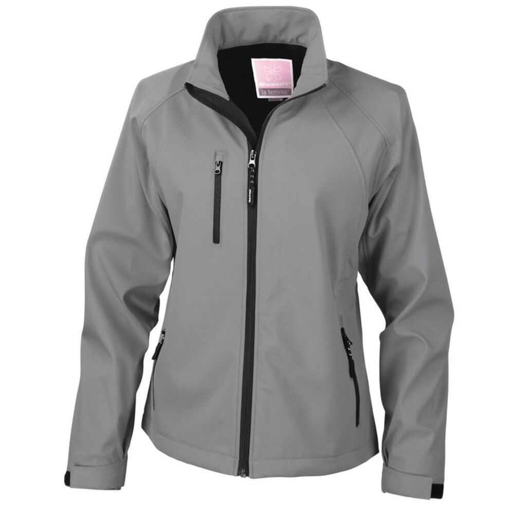 Result Womens/Ladies Soft Shell Jacket / Silver